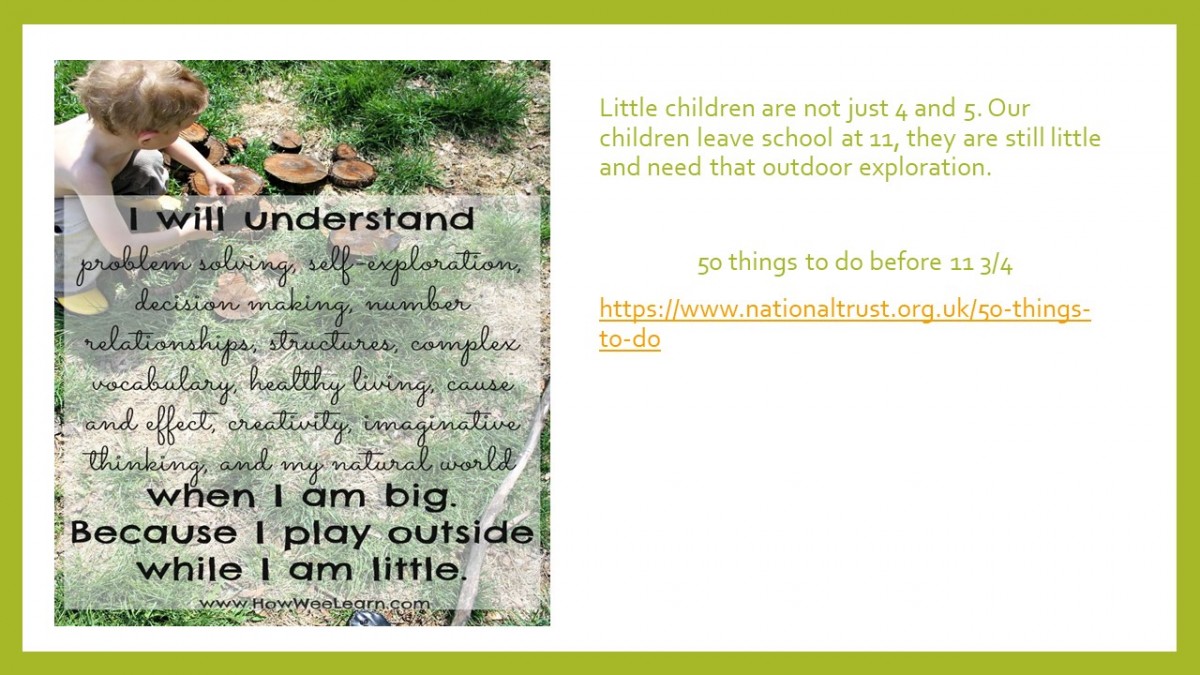 Mrs Glenister – Outdoor Learning